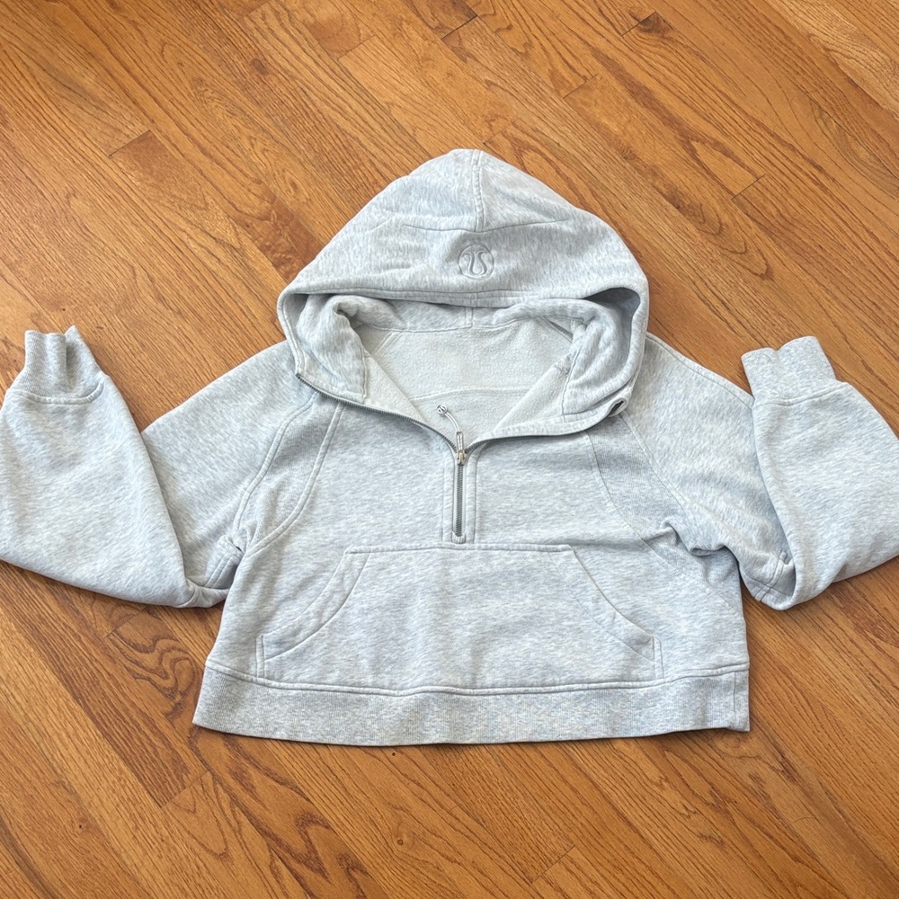 lululemon 1/2 zip scuba Gray Hoodie